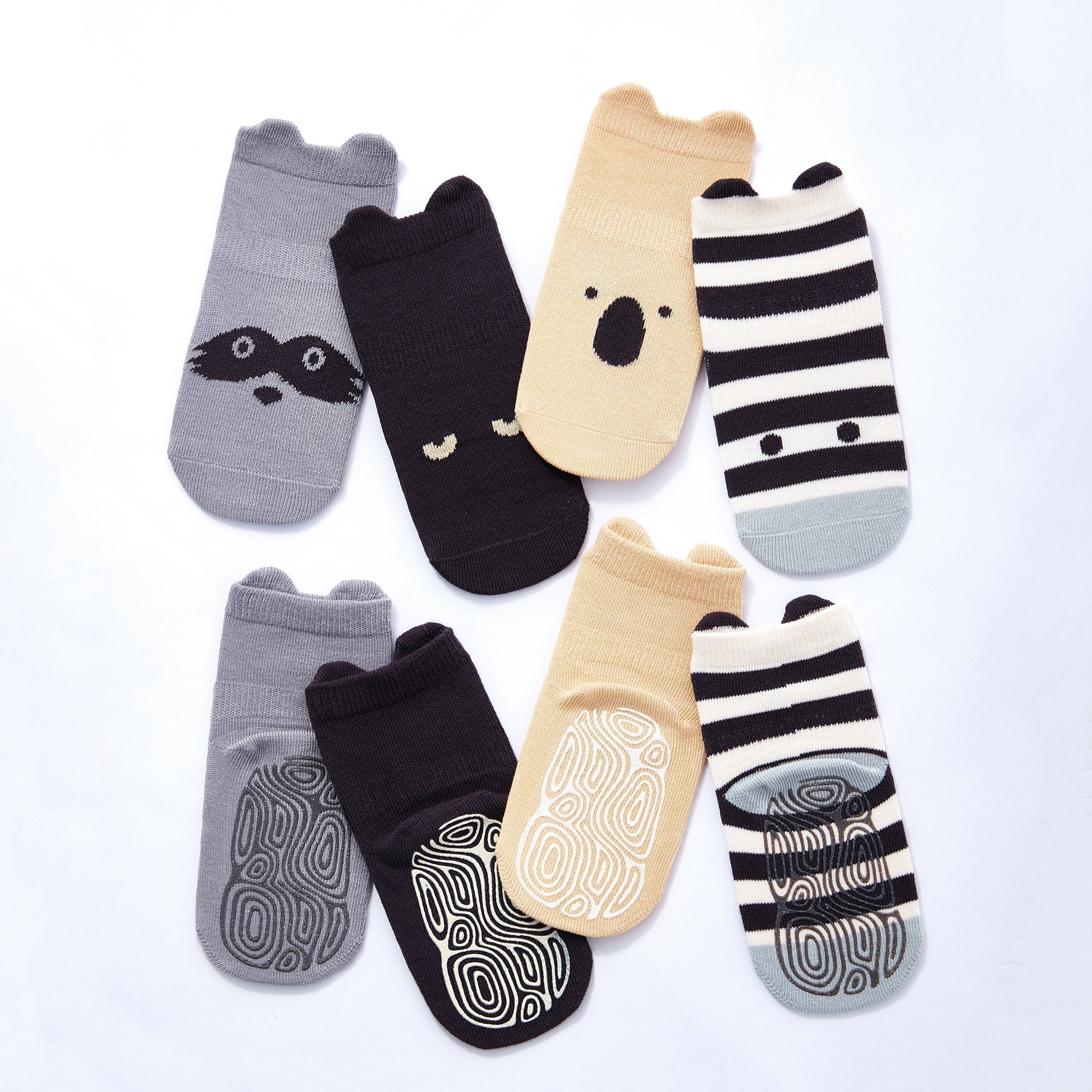 Into The Wild III Organic Baby & Toddler Non-Slip Socks (4 Pairs)