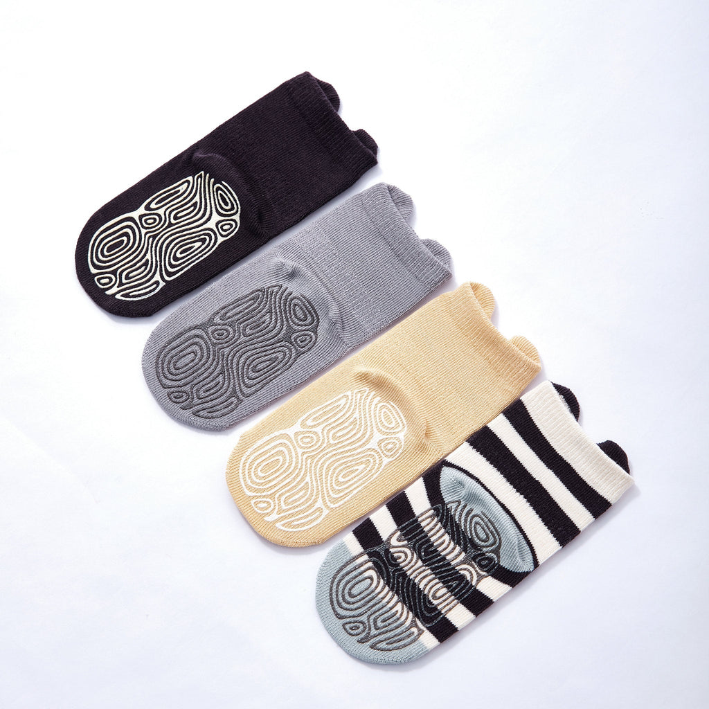 Into The Wild III Organic Baby & Toddler Non-Slip Socks (4 Pairs)