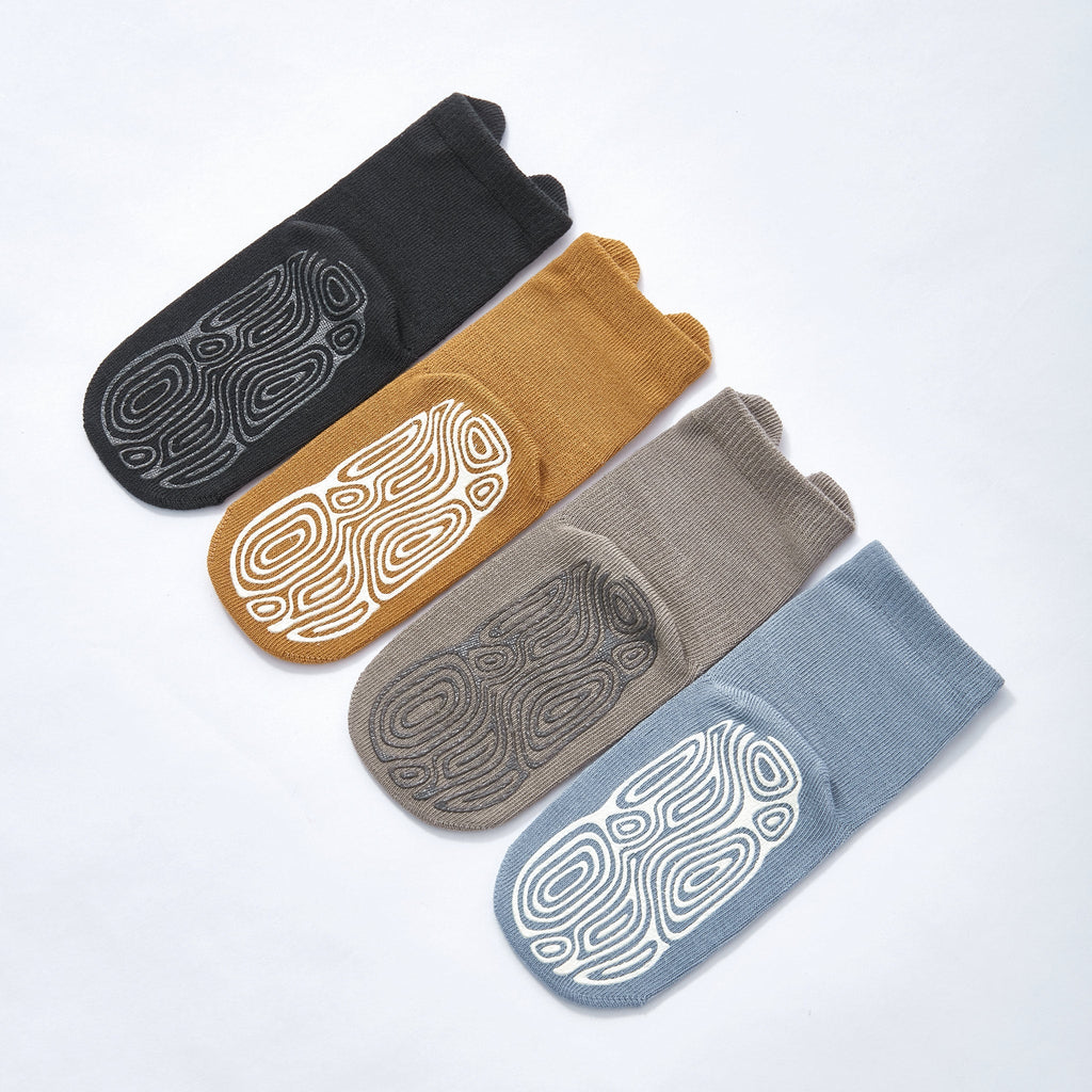 Critter Crew- Organic- 4 Pairs of Stay-On Baby & Toddler Non-Slip Socks