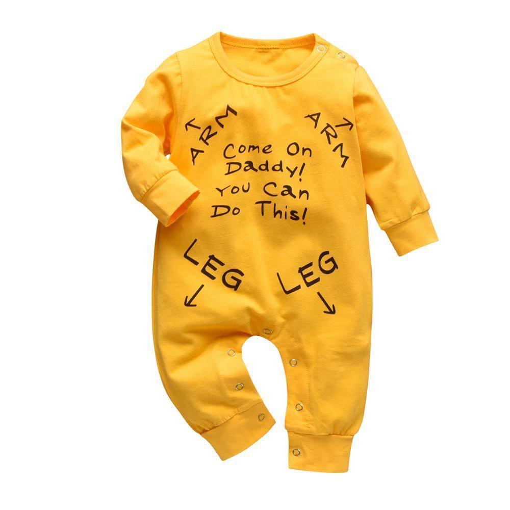 "It wasnt me " Baby Boy Girl Clothes Newborn Toddler Long-sleeved Dot jumpsuit Infant Clothing set Outfits