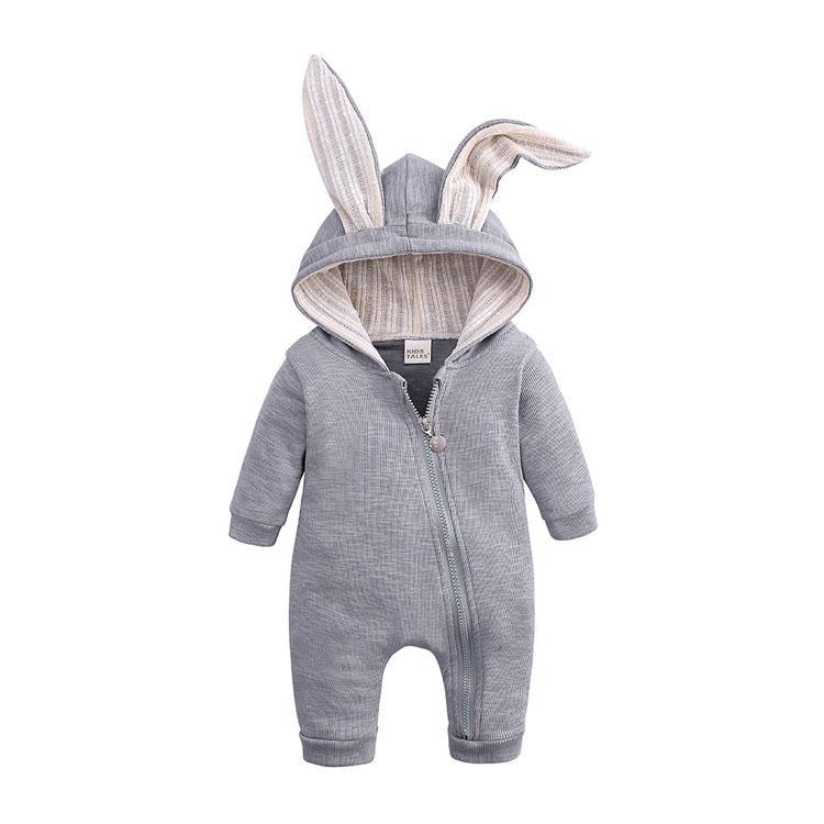 Modern New Luxury Newborn Baby Clothes Bunny Baby Rompers Cotton Hoodie Rabit Romper For Baby