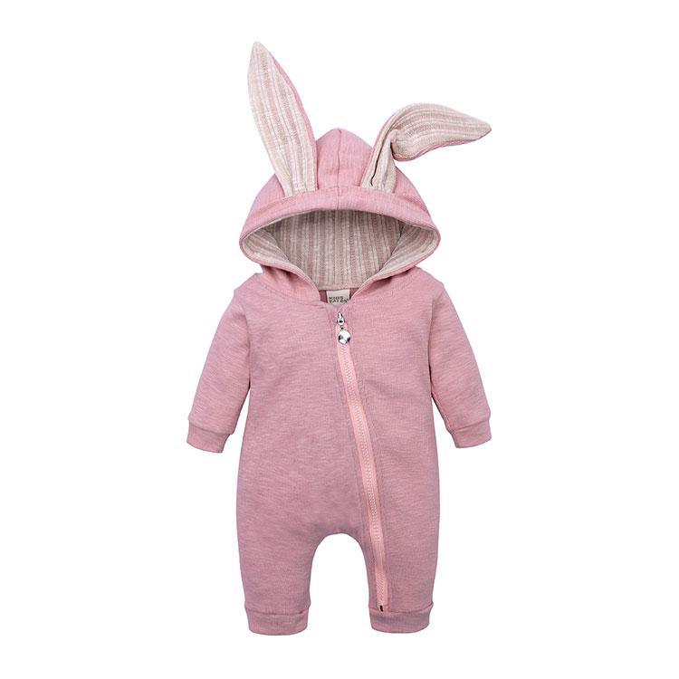 Modern New Luxury Newborn Baby Clothes Bunny Baby Rompers Cotton Hoodie Rabit Romper For Baby