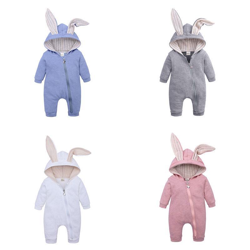 Modern New Luxury Newborn Baby Clothes Bunny Baby Rompers Cotton Hoodie Rabit Romper For Baby