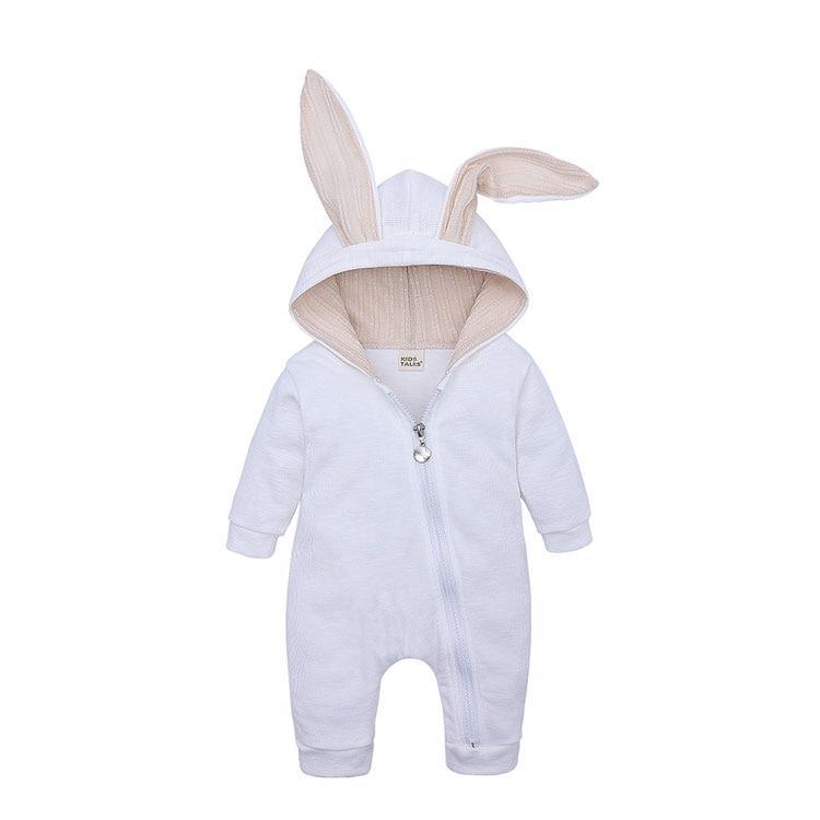 Modern New Luxury Newborn Baby Clothes Bunny Baby Rompers Cotton Hoodie Rabit Romper For Baby