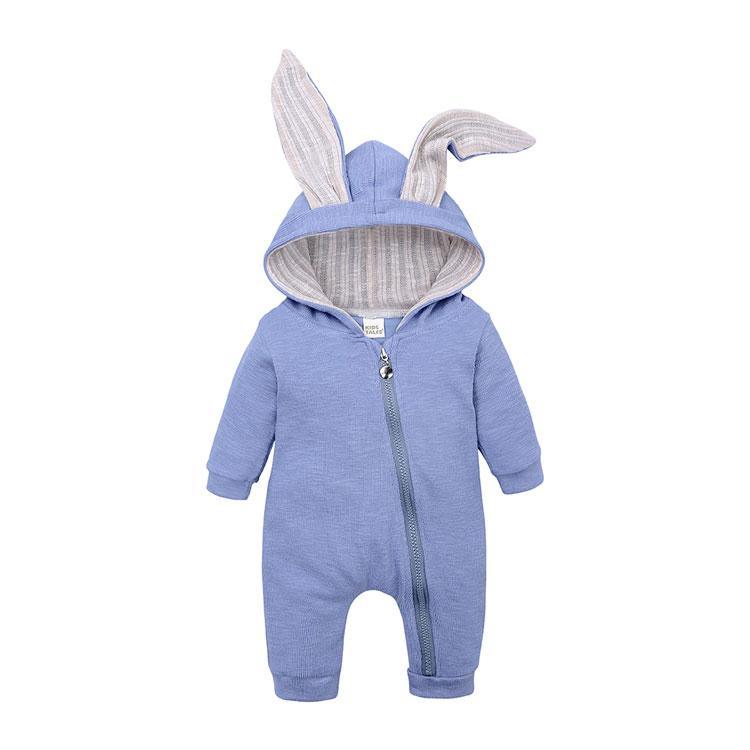 Modern New Luxury Newborn Baby Clothes Bunny Baby Rompers Cotton Hoodie Rabit Romper For Baby