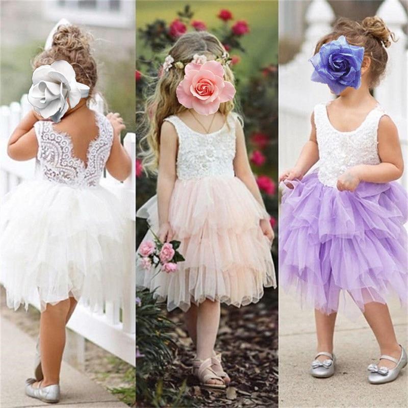 Luxury Toddler Girl Baby Fancy Clothing Dresses For 1 Year Birthday Christening Lace Girls Tulle  Infant Party Cake Smash Outfit Dress for Girls 1-6 Years