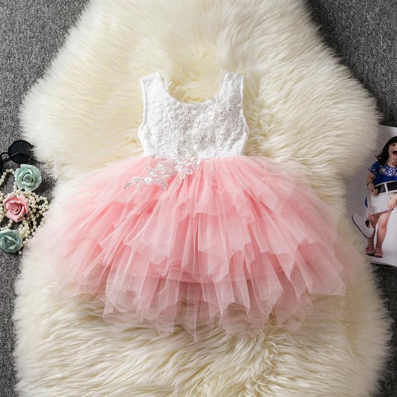 Luxury Toddler Girl Baby Fancy Clothing Dresses For 1 Year Birthday Christening Lace Girls Tulle  Infant Party Cake Smash Outfit Dress for Girls 1-6 Years