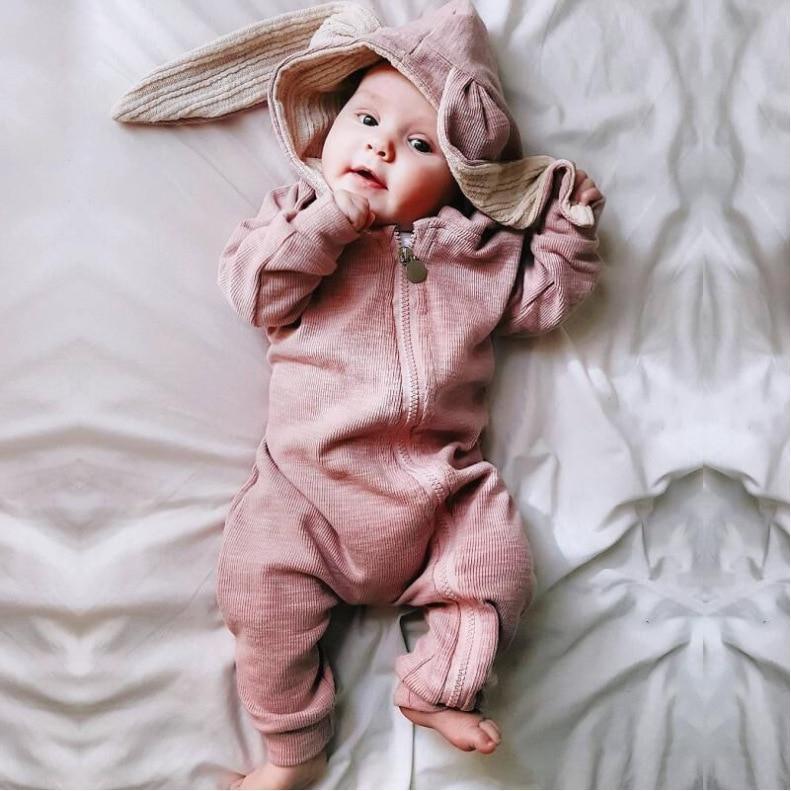 Baby Dinosaur and Rabbit Jumpsuit With Zipper Newborn Baby Clothes Crawling Clothes Baby Girls and Boys Kids Costume Jumpsuit
