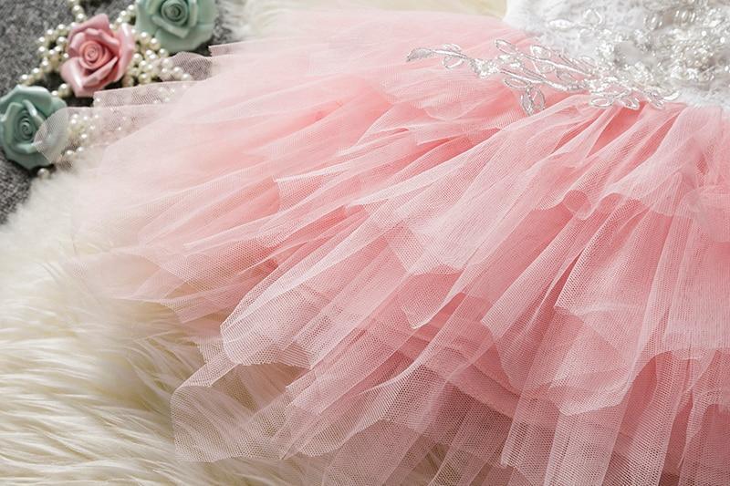 Luxury Toddler Girl Baby Fancy Clothing Dresses For 1 Year Birthday Christening Lace Girls Tulle  Infant Party Cake Smash Outfit Dress for Girls 1-6 Years