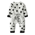 "It wasnt me " Baby Boy Girl Clothes Newborn Toddler Long-sleeved Dot jumpsuit Infant Clothing set Outfits