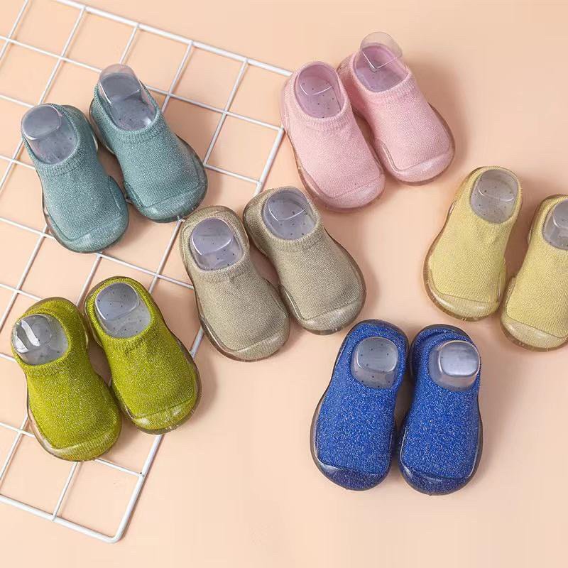 Organic Cotton Barefoot Sock Shoes for Baby & Toddlers – Clear Sole
