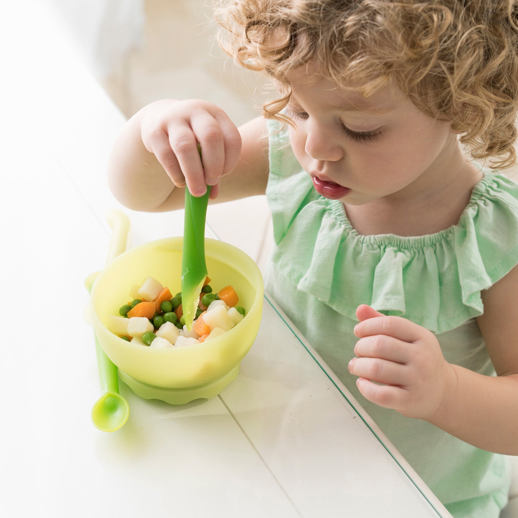 Olababy Feeding + Training Spoon Set for First Foods to Self-Feeding