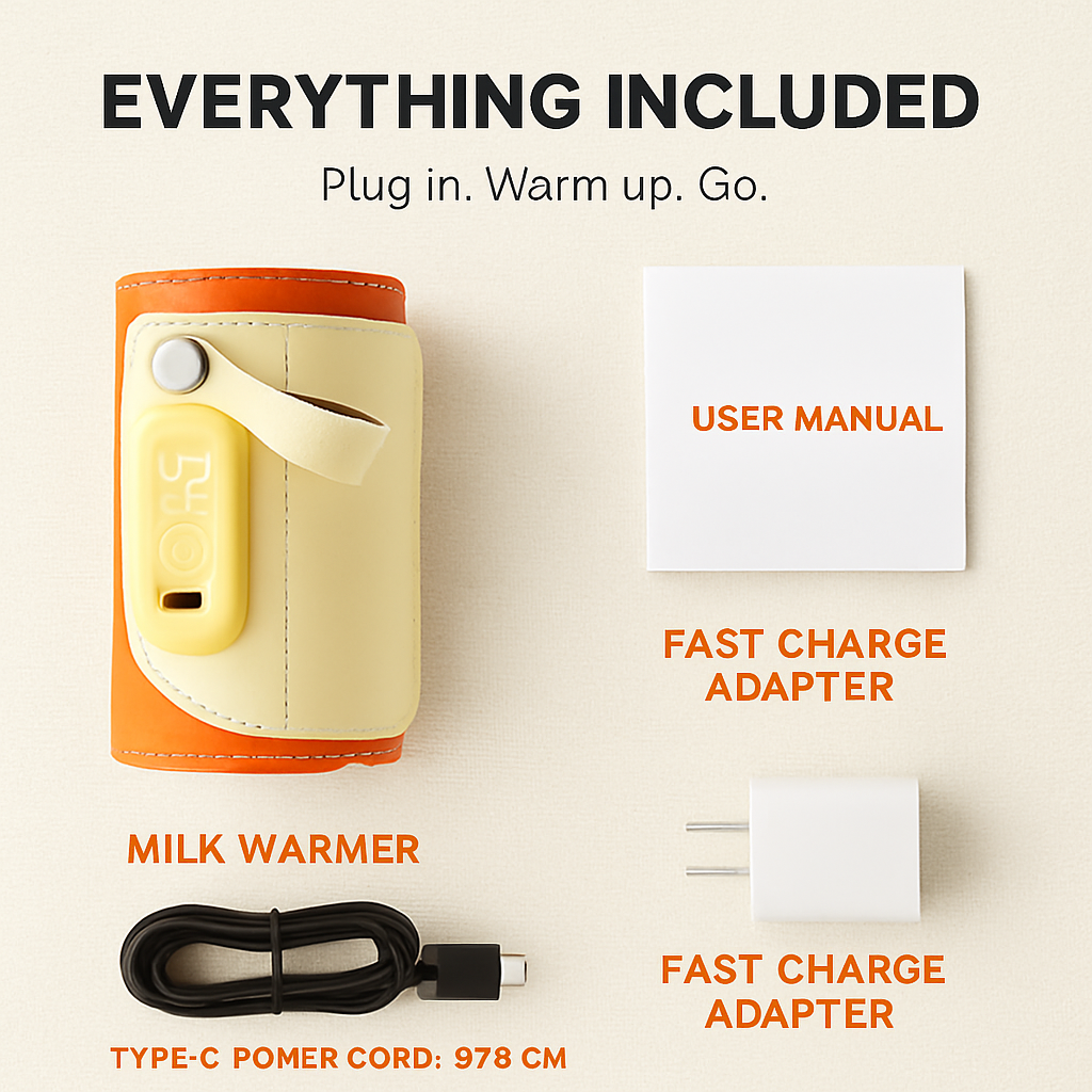 Baby Milk Warmer for Travel and On-The-Go Feeding